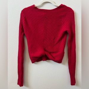 Hollister Cropped Red Sweater